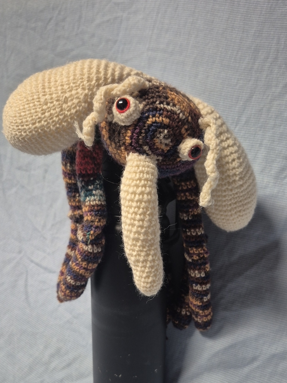Handmade Cream and Multicolor Crochet Mosquito Stuffy
